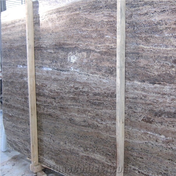 Silver Brown Travertine Slab, Turkey Grey Travertine