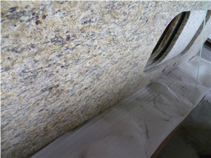 Santa Cecilia Granite Kitchen and Bathroom Countertops, Santa Cecilia Granite Slabs for Yellow Granite Countertops