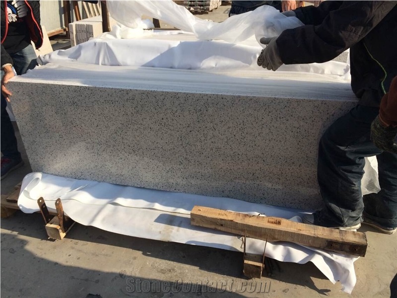 Bianco Romano Granite Solid Slabs Polished,Machine Cutting Tiles Interior Floor Stepping