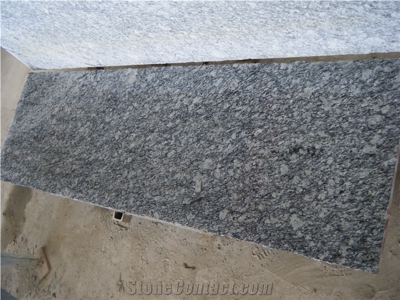China Spray White Granite Slabs Polished,Sea Wave Granite Tiles, China Grey Granite Garden Exterior Paving