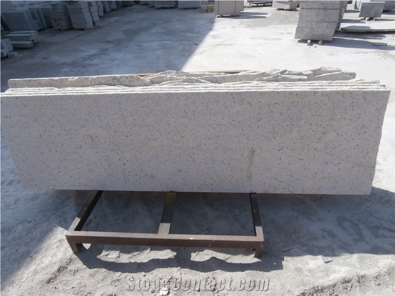 Giallo Fiorito Yellow Granite Slabs Honed,Machine Cutting Tiles Panel for Floor Paving,Stepping Pattern,Exterior Walling Tiles