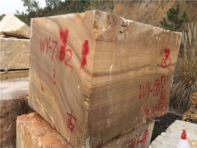 Imperial Wood Vein Yellow Marble Slabs,Wood Grain Yellow Marble Machine Cutting Panel Tiles for Floor Paving Patio