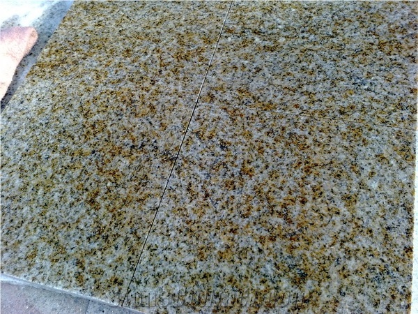 Shandong Rust Granite Flamed Tiles,G350 Yellow Granite Slab for Wall Floor Covering Outside Covering