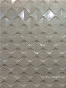 Natural Beige Marble 3d Wall Textures Tile