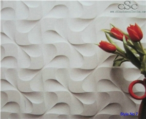 3d Cnc Beige Marble Natural Stone Carving