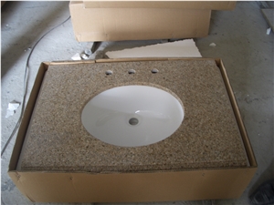 Yellow Granite Vanity Tops,Chinese Granite Bathroom Countertop,Bathroom Vanity Tops