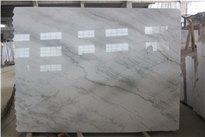 Cheaper Popular Chinese Marble Guangxi Carrara White Polished Slabs & Tiles for Wall, Floor Covering, Skirting, Natural Building Stone with Black/Grey Veins, Interior Decoration Stone Natural Building