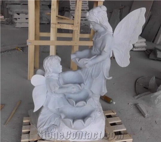 China Marble Angel Sculptures Fountain