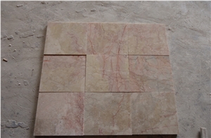 China Popular Cheap Red Cream Rose Beige Polished Marble Floor Wall Tiles/Slabs, Natural Building Stone for Interior Decoration Use, with Red Veins/Lines Pattern, Covering, Skirting