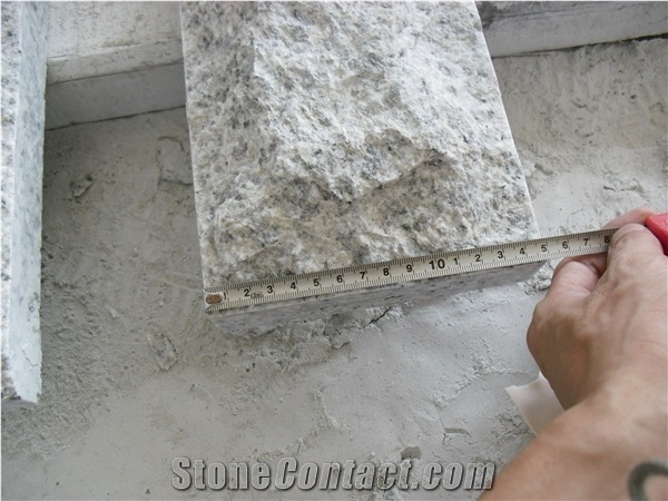 China Quarry Stone Factory Directely Light Grey Granite G603 Mushroom Treatment Wall Cladding,Floor Tiles Natural Decorative White Building Material