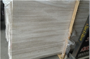 Chinese White Wooden Marble Slabs