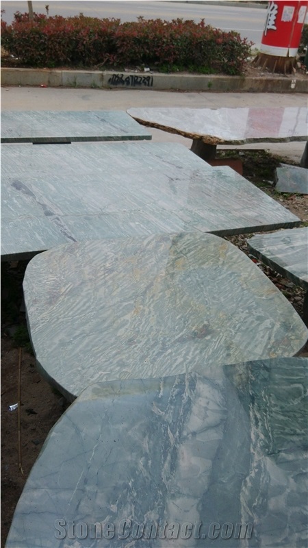 China Green Granite Table Sets,Pack Benches,Garden Table,Outerdoor Chairs