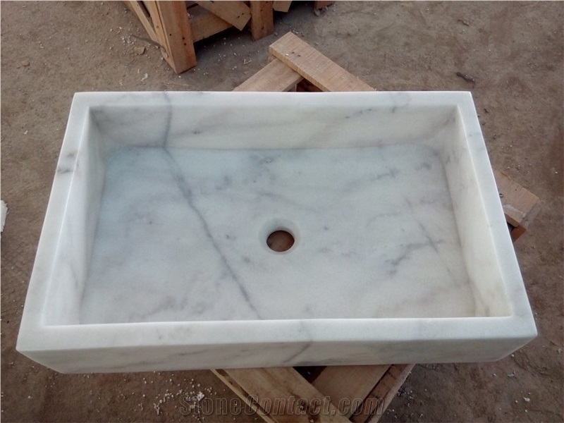 Chinese White Marble Wash Basins,White Basins