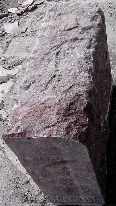 Cobble Brown&Red Sawn Cut, Brown Granite Cube Stone & Pavers