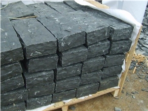 Cube Stones, Cobbles, Ukrainian Black Basalt Tiles & Slabs, Basalt Opus Pattern