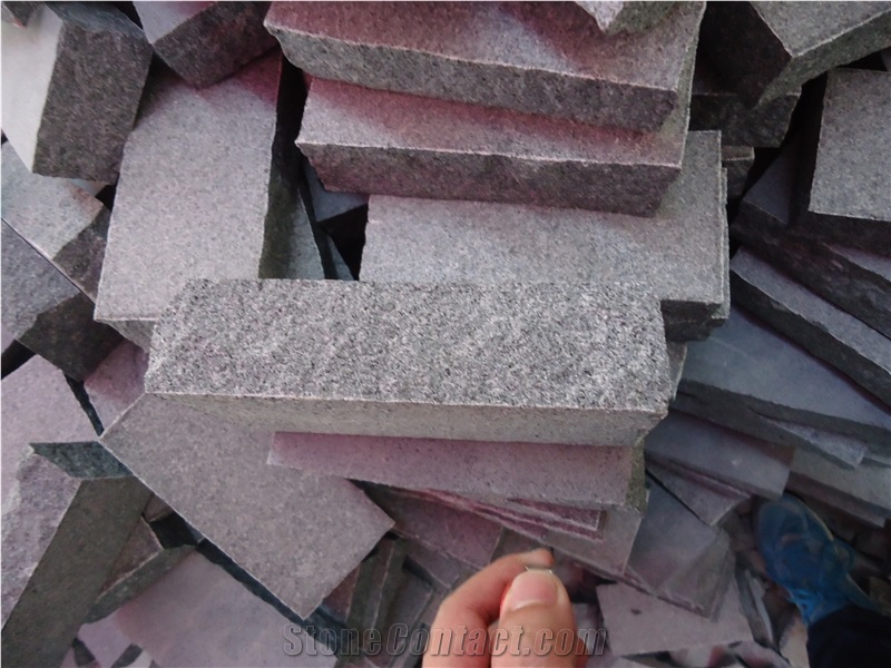 G654 Cobble Stone China Grey Granite, G564 Grey Granite Cobble Stone