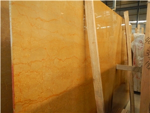 Gold Imperial Slab & Tiles & Floor Covering Tiles,China Yellow Marble