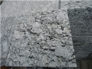 Spray White Granite Slabs/Tile,Wall Cladding/Cut-To-Size for Floor Covering,Interior Decoration
