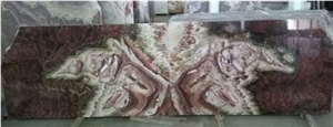 Rosso Onyx Bookmatch Slabs & Tiles, Red Turkey Onyx Wall Tiles,Stone Flooring
