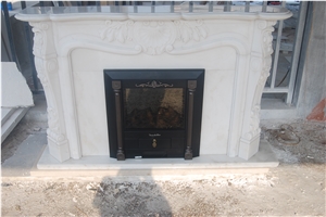 Culture Stone Fireplace Surround White Color,Cultured Stone