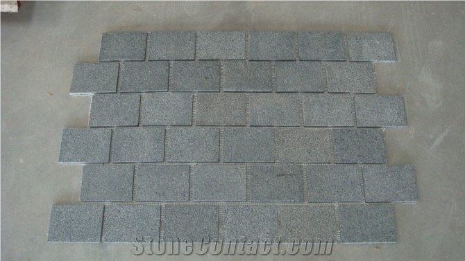 Dark Grey Granite Cube Stone,China Dark Grey Granite Paving Stone for Outside