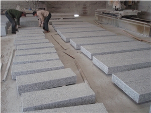 Fujian Jinjiang Grey Granite Pavers G601 Flamed Way to Covering-Xiamen,China