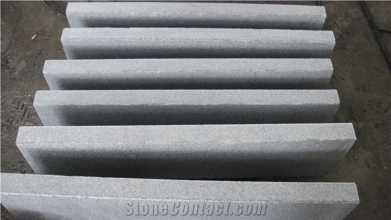 G654 Seasame Black Flamed Steel Brush Granite Kerbstone Road Stone, G654 Granite Kerbs,Curbs for Road Side Paving