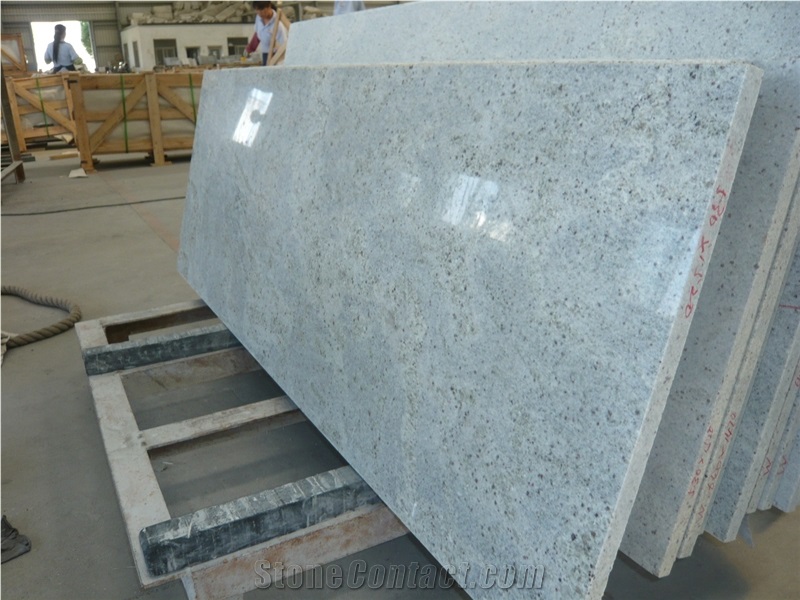 Kashmir White Granite Slab(Semi-Slab), India White Granite