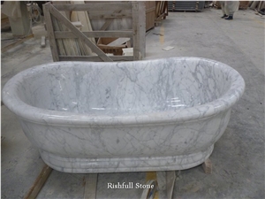 Carrara White Marble Bath Tub