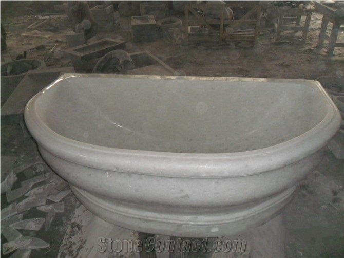 China White Marble Bath Tub