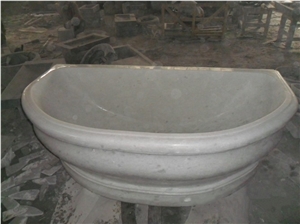 China White Marble Bath Tub