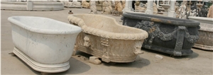 Marble Carved Bath Tub,Lion Sculpture Bath Tub