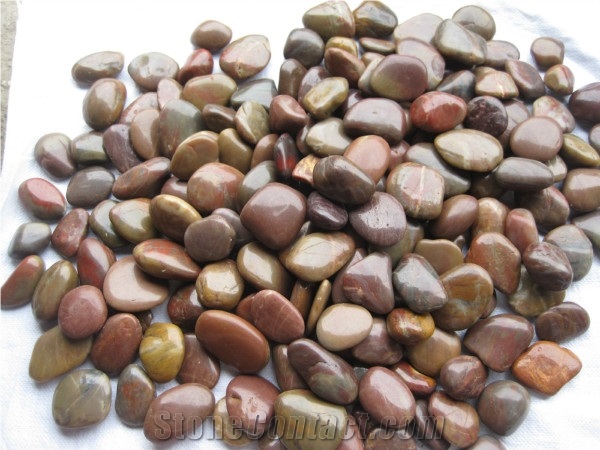 Red Pollished River Pebbles, Common Polished Pebbles,Machine Made Red Gravel