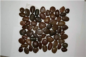 Red River Stone,River Pebble Tile,Red Meshed Pebble Tile