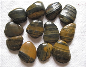 Striped River Pebbles,Striated Pebble Stone,Polished Pebbles