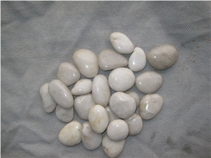 White Polished Pebbles,High Polished River Cobbles,White Cobbles