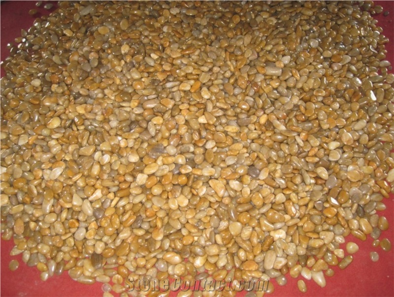 Yellow High Polished Cobbles,Yellow River Pebbles,Multicolor Pebbles
