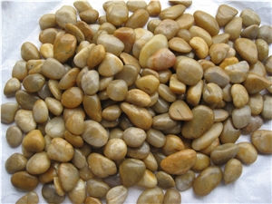Yellow High Polished Cobbles,Yellow River Pebbles,Multicolor Pebbles