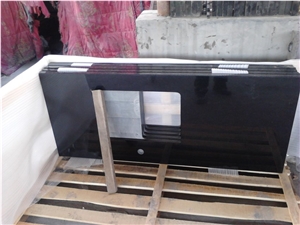 China Shanxi Black Granite Countertop, Kitchtop, Worktop, Bar Top,Table Top