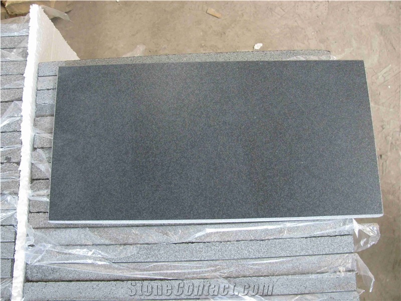 China Shanxi Black Granite Honed Finish, China Absolute Black Granite Honed Finish
