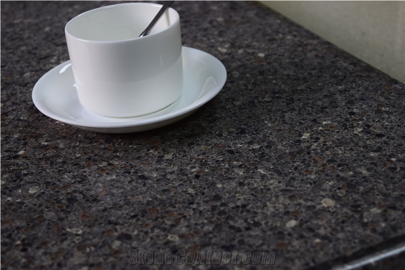 Enviroment-Friendly&Safety Artificial Quartz Stone with Bright Surface,Easy Wipe,Easy Clean