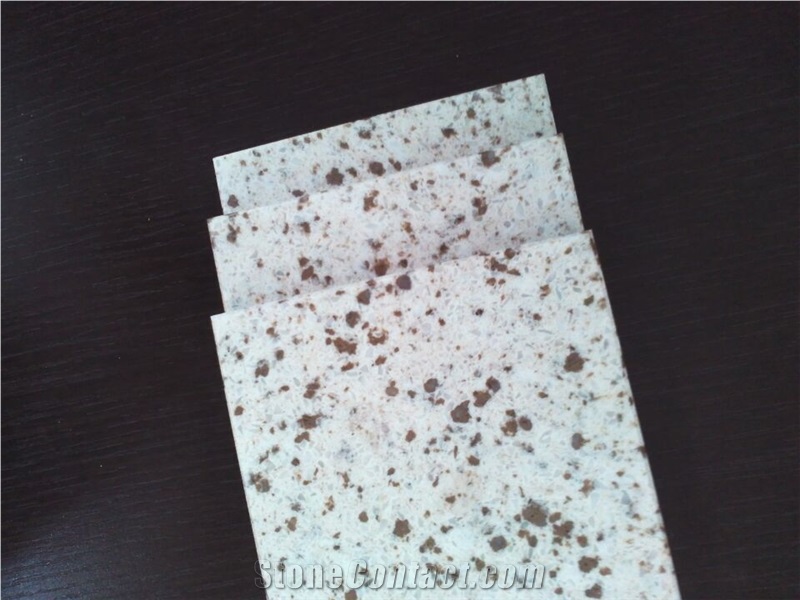 Manmade Quartz Stone Slab at Good Prices for Quartz Kitchen Countertop Easy-To-Clean and Resistant to Stains,Heat and Scratches with Various Finishing Edge Profiles
