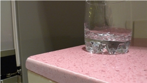 Pink Quartz Stone/Quartz Slabs/Quartz Tiles/Engineered Stone/Artificial Quartz Stone/Pink Quartz for Countertops with Non-Porous and Resistant to Chemical/Stain/Scratch/Heat/Bacteria