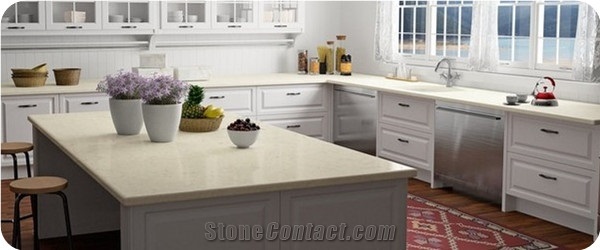 Professional Quartz Stone Customized Products Like Receiption Desk with a Variety Of Edge Profile Opotion