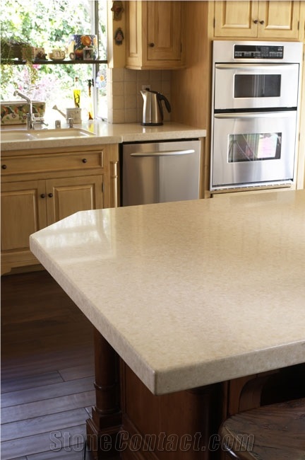 Quartz Stone Marble Like Surface For Customized Countertop Shapes