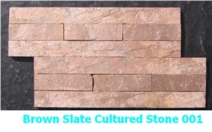 Brown Slate Wall Cladding, Culture Stone
