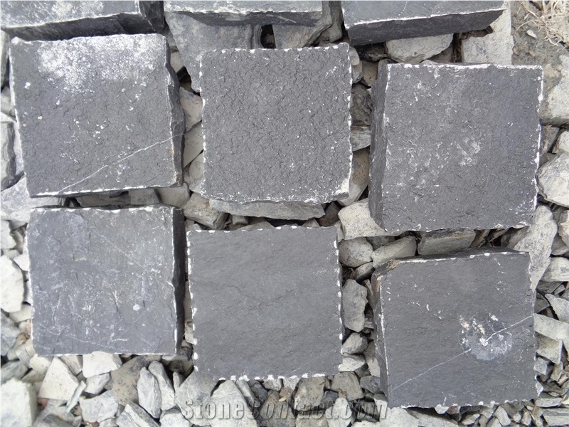 Owl Black Limestone,Kota Black Limestone, Black Cubes Stone & Pavers