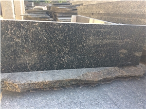 Black Ice Flower Granite Slab, China Brown Granite