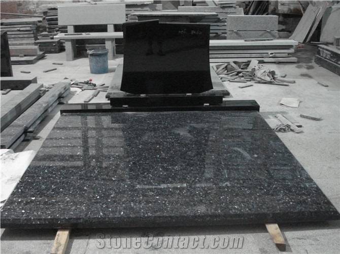 Blue Pearl Granite Tombstone,French Monument