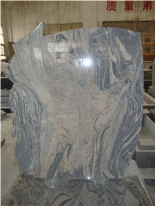 China Juparana Granite Tombstone,Austrian Style Tombstone